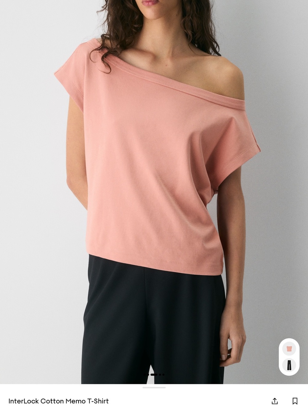 Aritzia Off-Shoulder Short Sleeve Top in Dusty Rose
